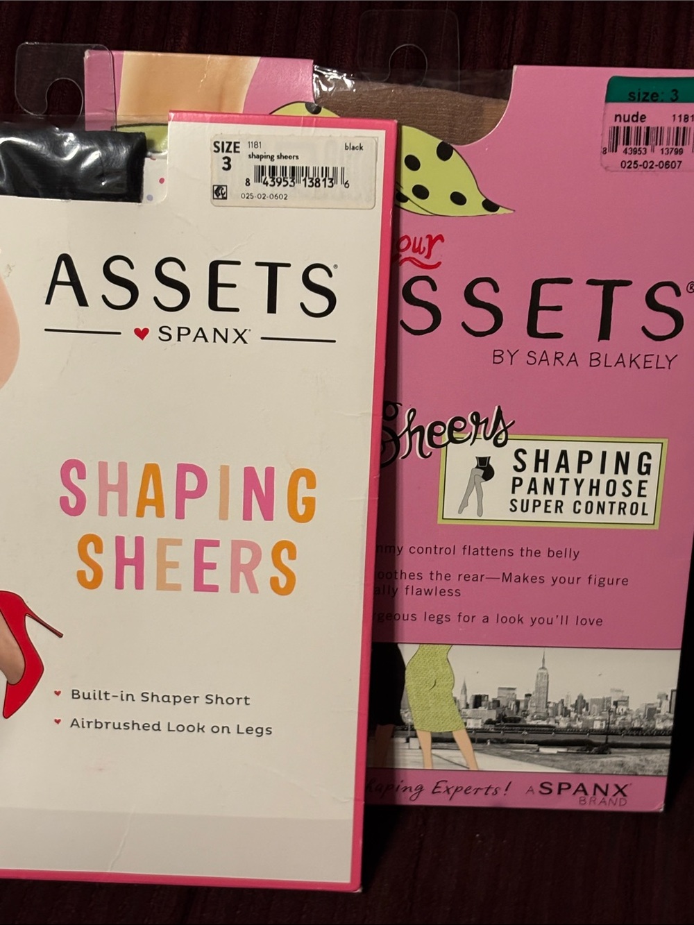 SPANX ASSETS Shaping Sheers Pantyhose lot of 2
